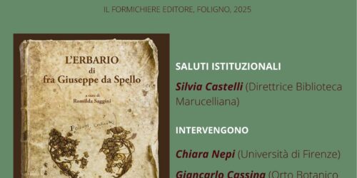 Locandina presentazione L'Erbario di fra Giuseppe da Spello